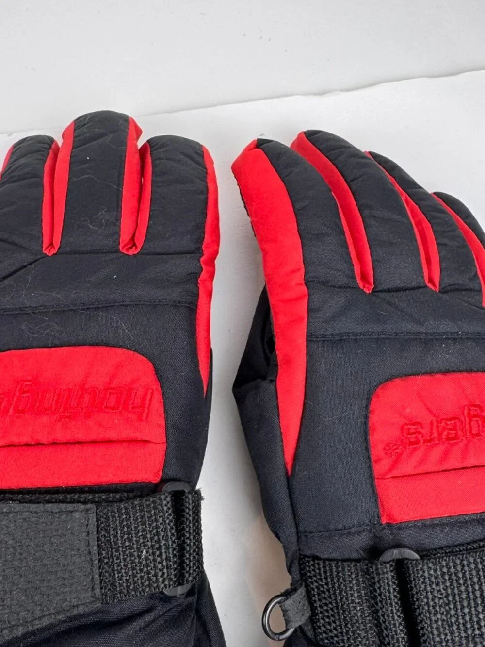 Hotfingers Well Lamont Sz S Black Red Winter Ski Snow Gloves Microlar waterproof